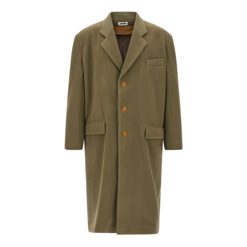 Magliano Men's Green Single-Breasted Coats, M, Polleggio Reversible Coat