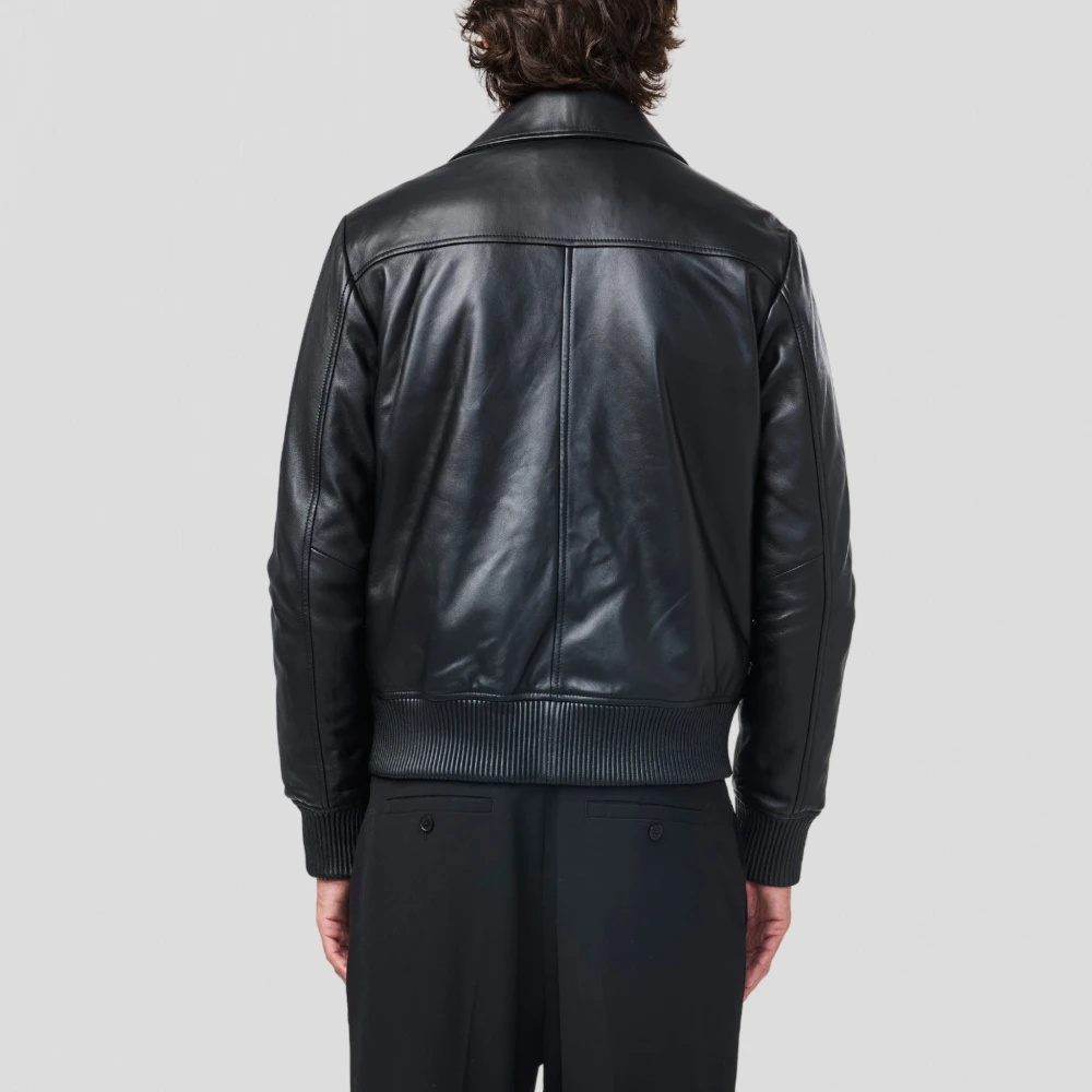 Nn07 Stijlvol Zwart Leren Motorjack Black Heren