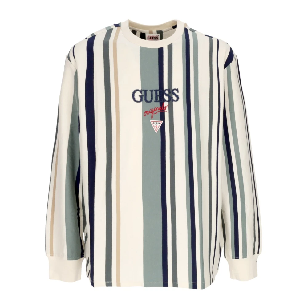 Guess Gestreepte longsleeve tee Shore Multi Multicolor Heren