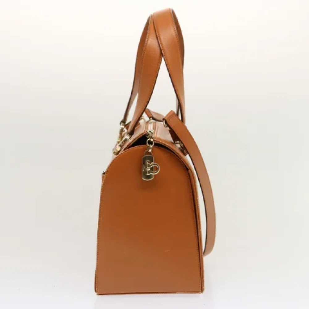 Salvatore Ferragamo Pre-owned Leather handbags Brown Dames