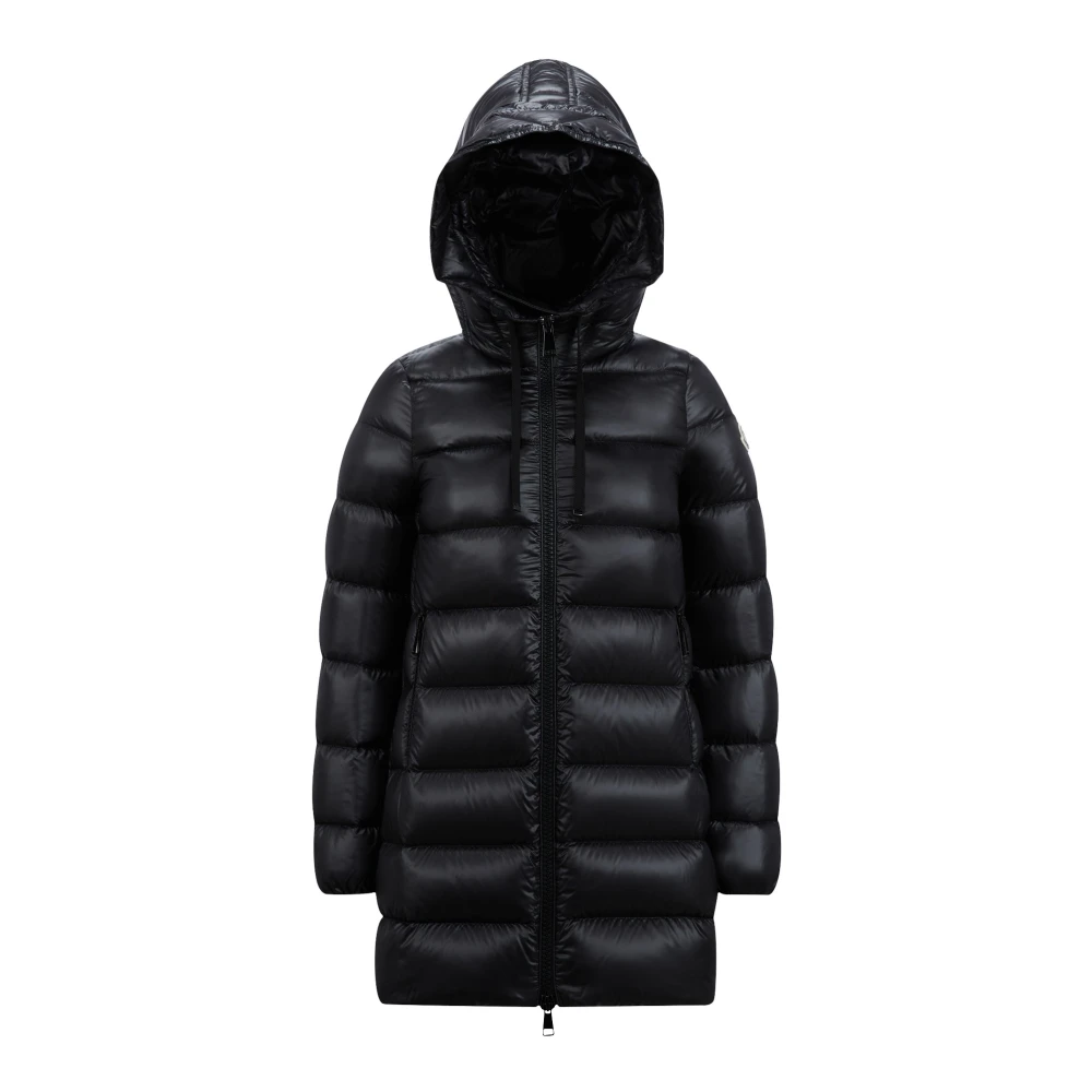 Moncler Lange Parka Jas voor Vrouwen Black Dames