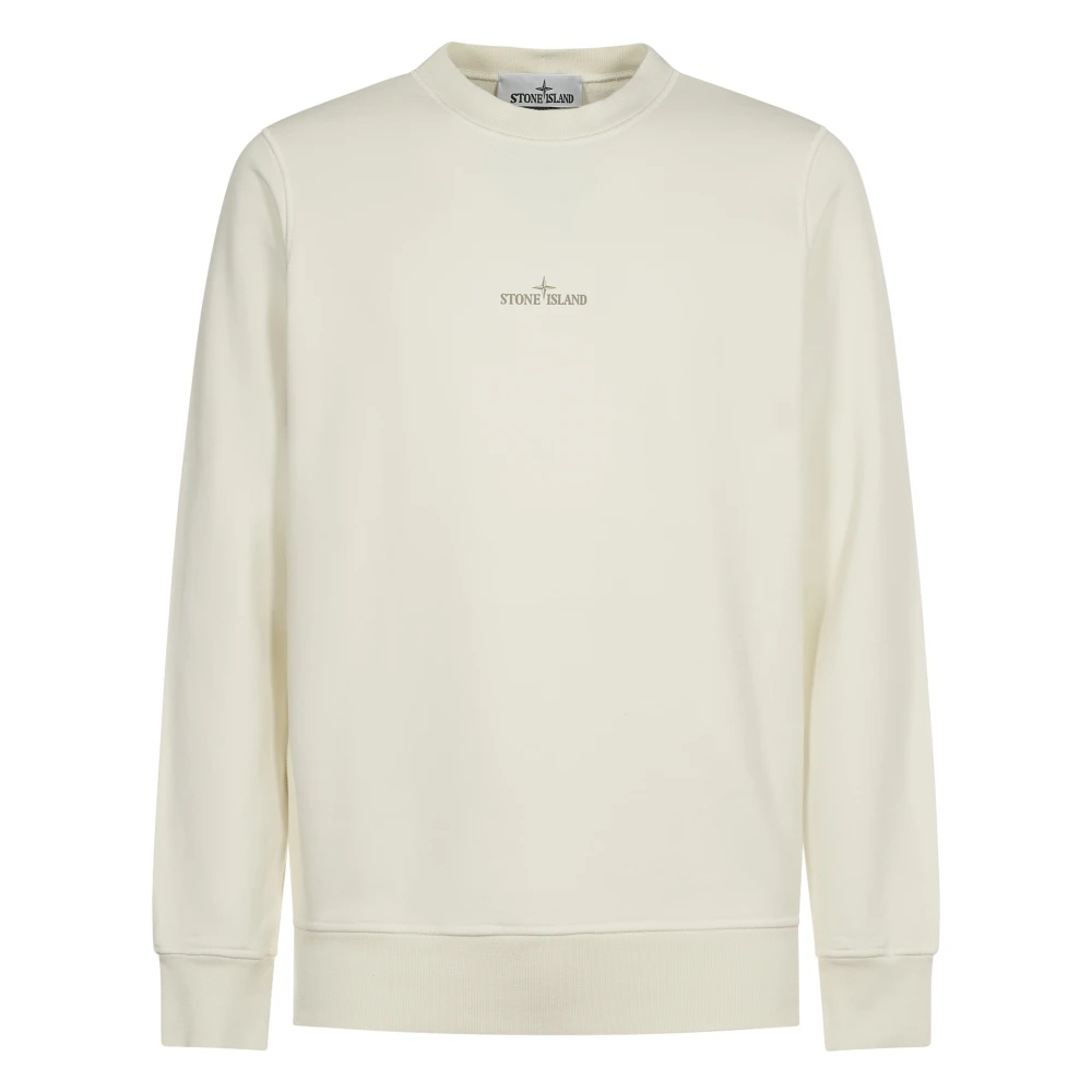 Stone Island Witte Truien voor Mannen White Heren