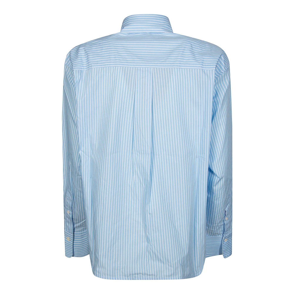 Victoria Beckham Geknipte blouse met versierde manchetten Blue Dames