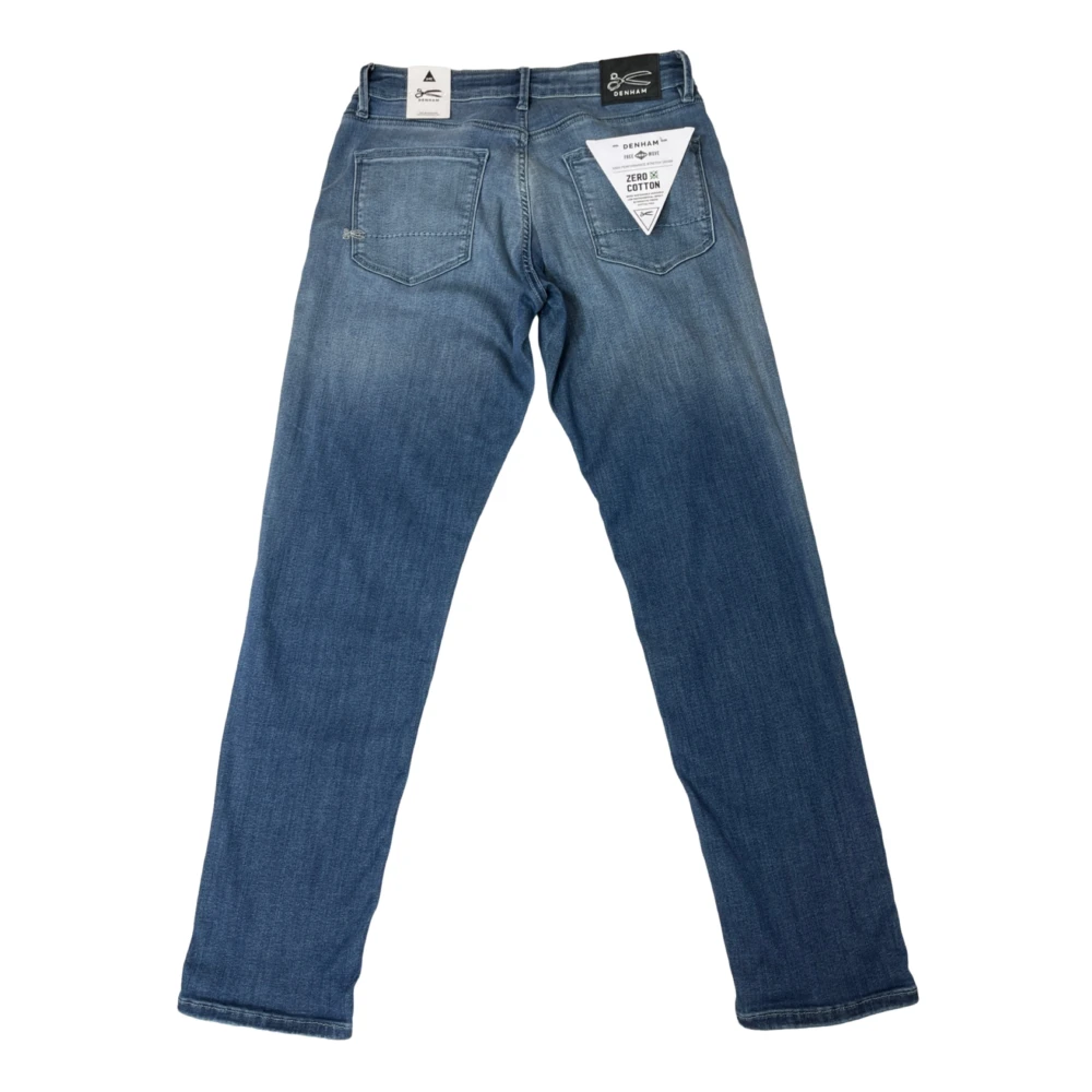 Denham Girlfriend Tapered Fit Mid Blue Jeans Blue Heren