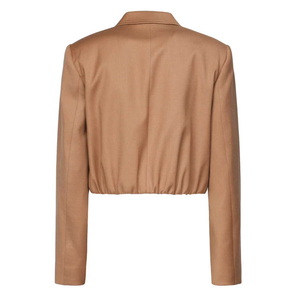 pinko Bruine wollen blend blazerjas Brown Dames