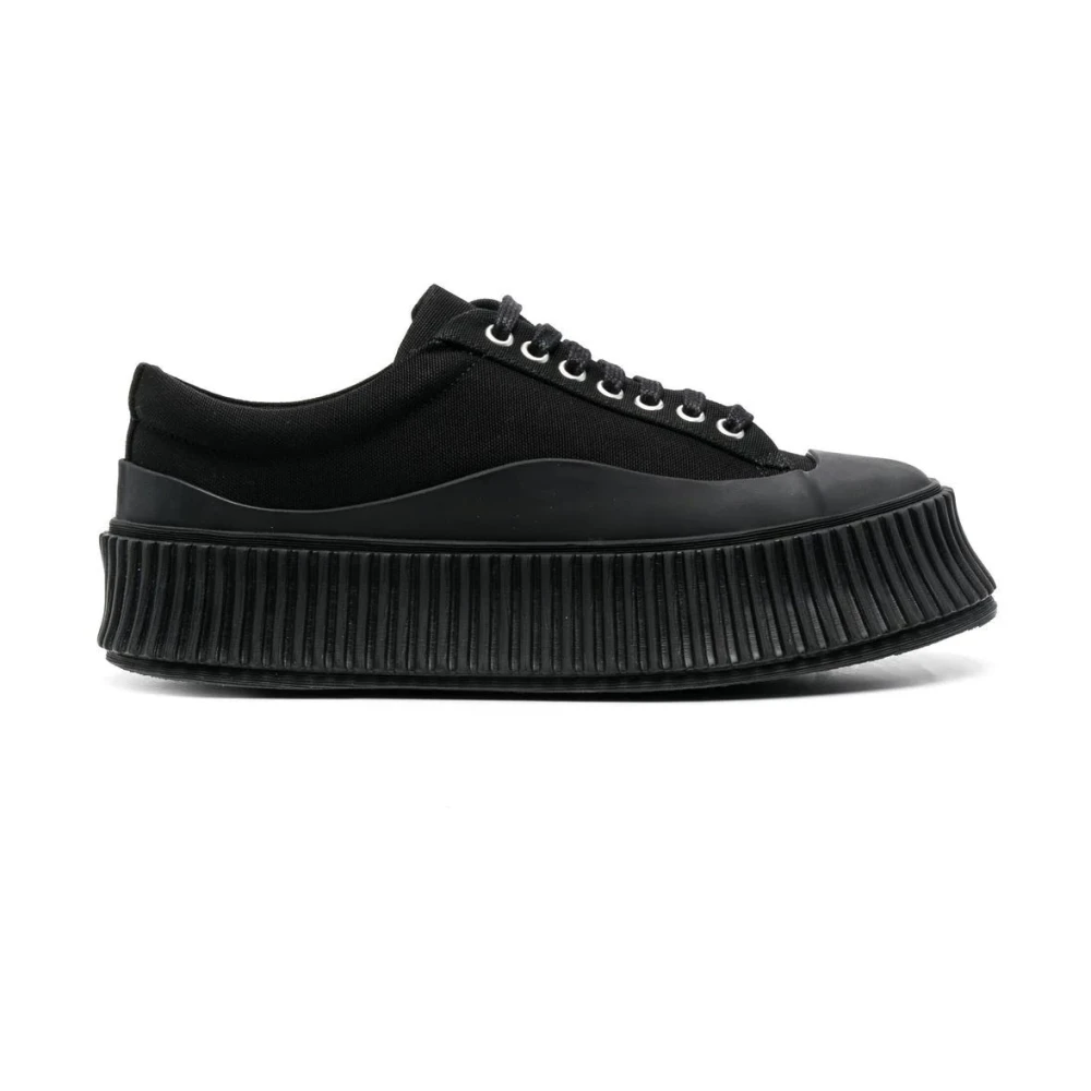 Jil Sander Women's Black Shoes, Female,, Leather Trainers For Women Size 6 Uk