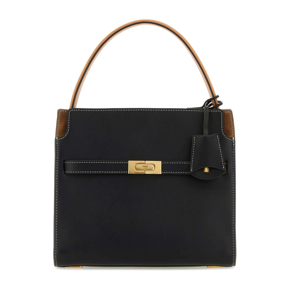 Tory Burch Dubbel Lee Radziwill Läderhandväska Black, Dam