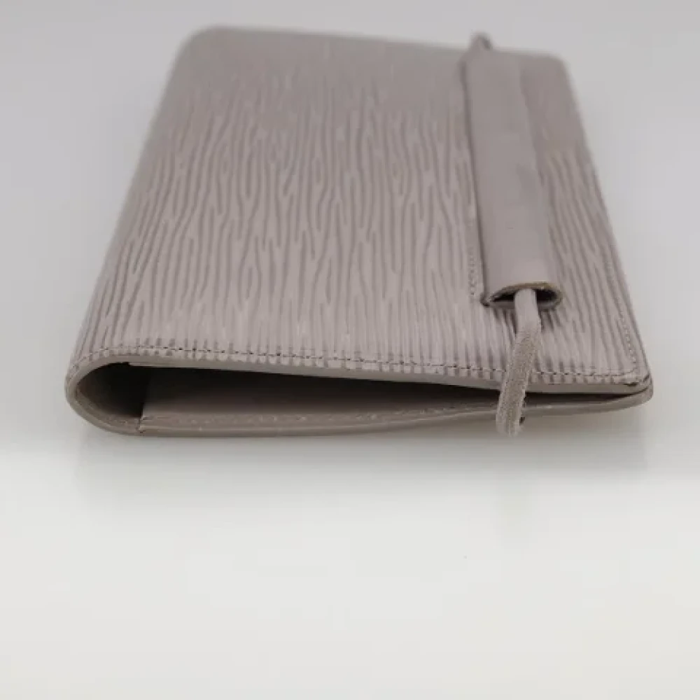 Louis Vuitton Vintage Pre-owned Leather home-office Gray Dames