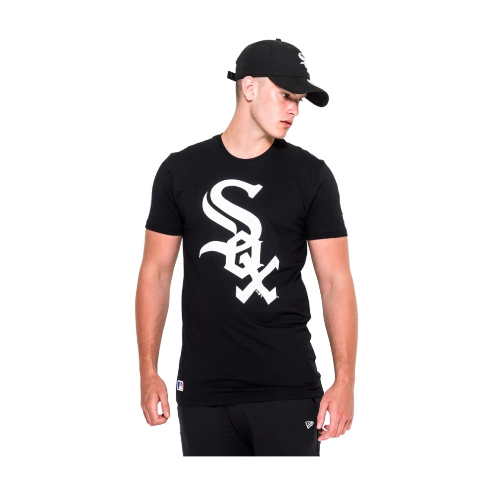 New era T-shirt logo Chicago Sox Black Heren