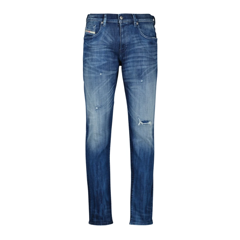 Diesel Men's Blue Slim Fit Jeans, W29 L32, Slim Washed Denim Jeans