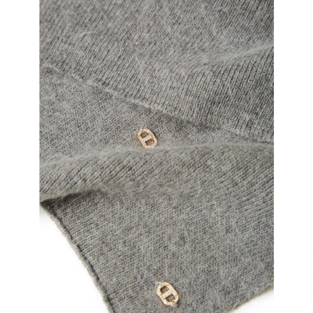Twinset Grijze Melange Sjaal Gray Dames