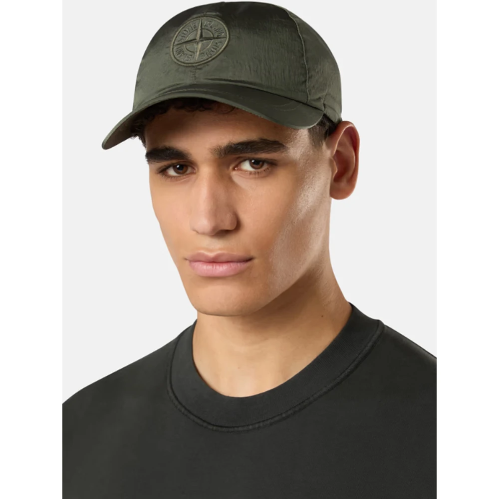 Stone Island Verstelbare trekkoord 6-panel pet in Econyl Green Heren