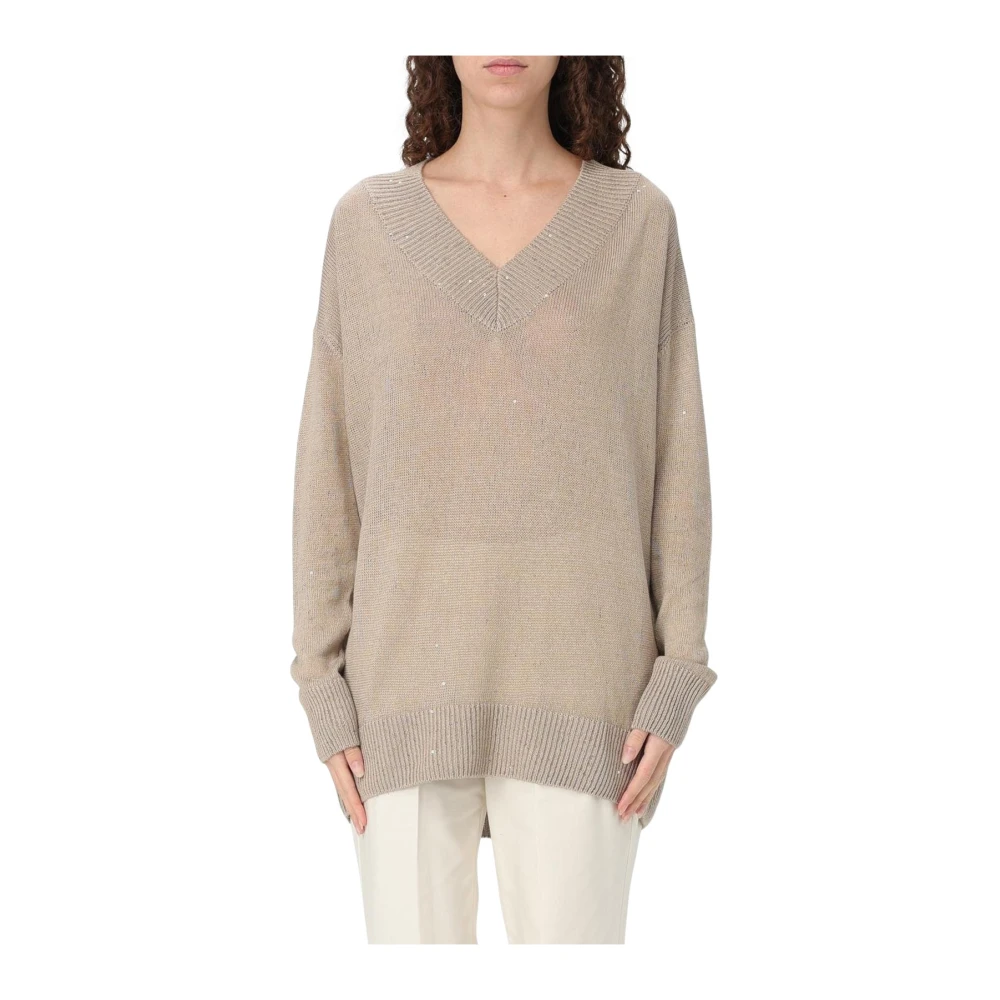 Knitwear > V-neck Knitwear - - Brunello Cucinelli - Modalova