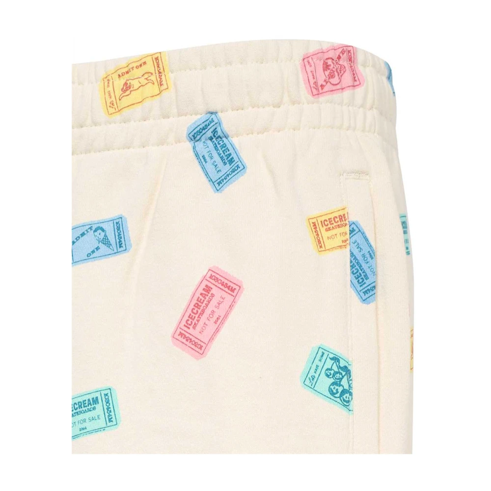 Icecream Gedrukte katoenen Bermuda shorts Beige Heren