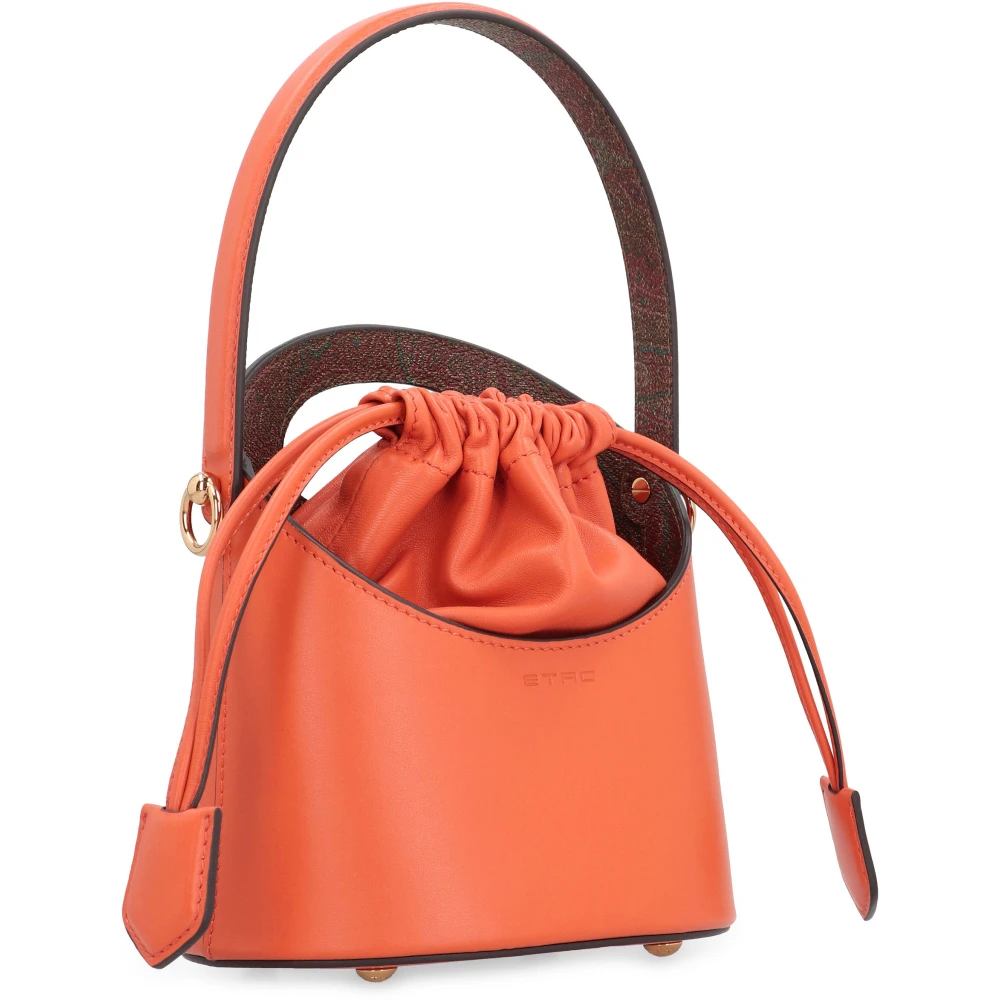 ETRO Mini Bucket Tas met Paisley Motief Orange Dames