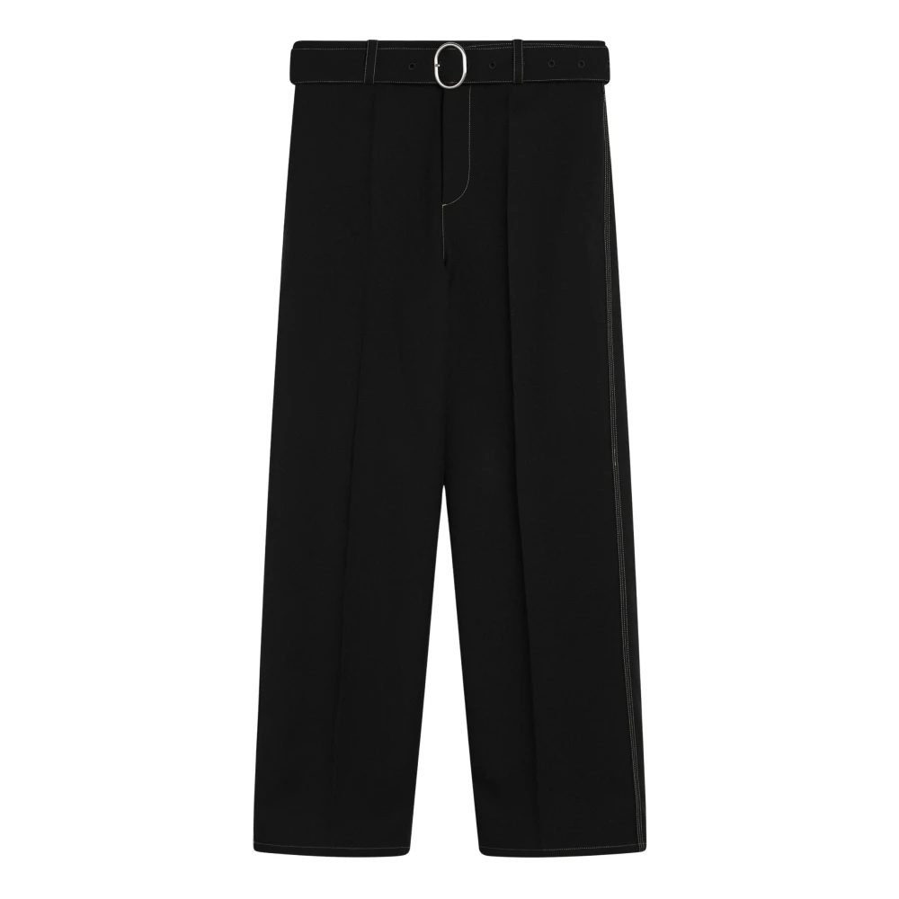 Jil Sander Baggy Lösa Byxor Black, Herr