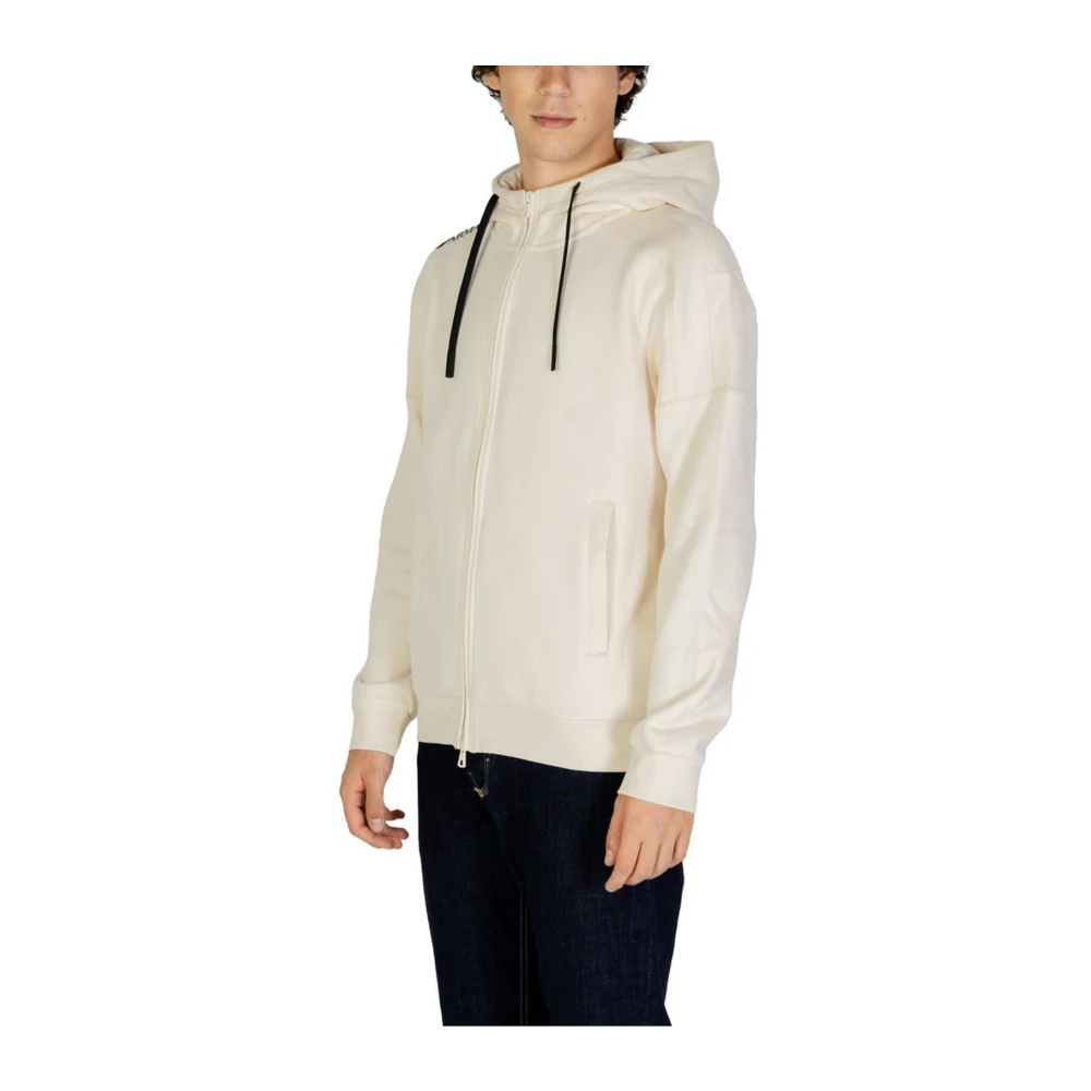 Emporio Armani EA7 Beige Katoenmix Sweater met Polyester Beige Heren