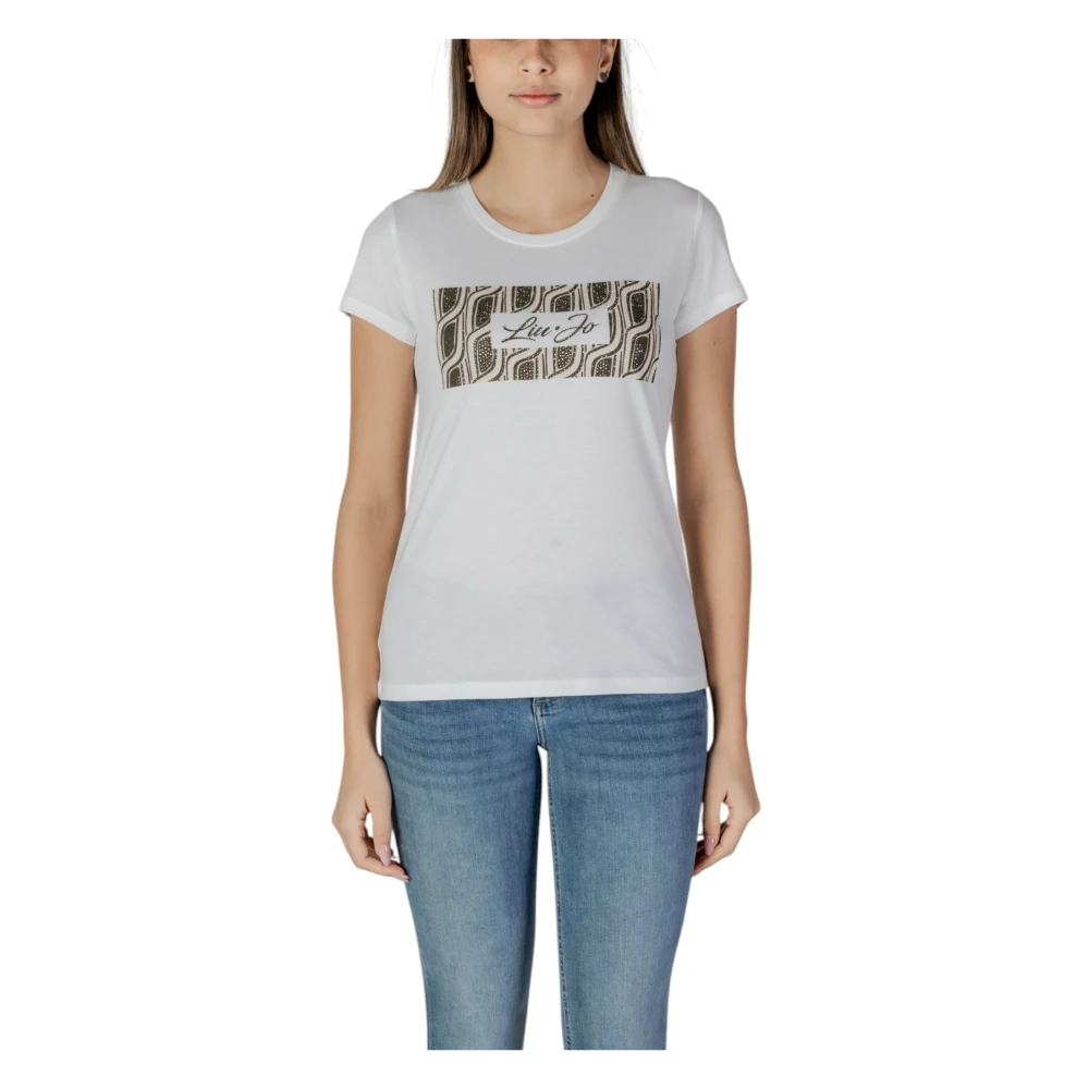 Liu Jo Witte Bloemen T-shirt voor Vrouwen White Dames