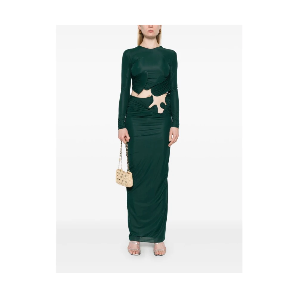 Christopher Esber Bosgroene Ringdetail Longsleeve Top Green Dames