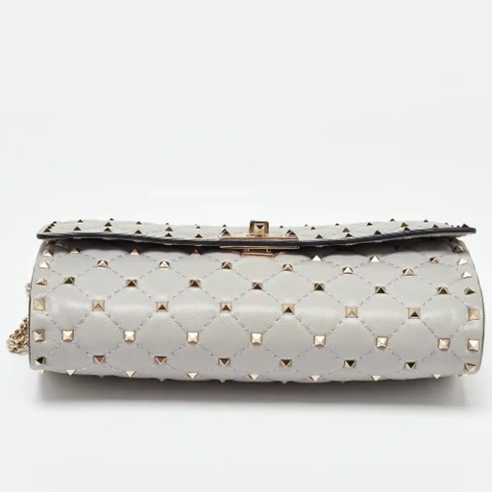 Valentino Vintage Pre-owned Leather shoulder-bags Gray Dames