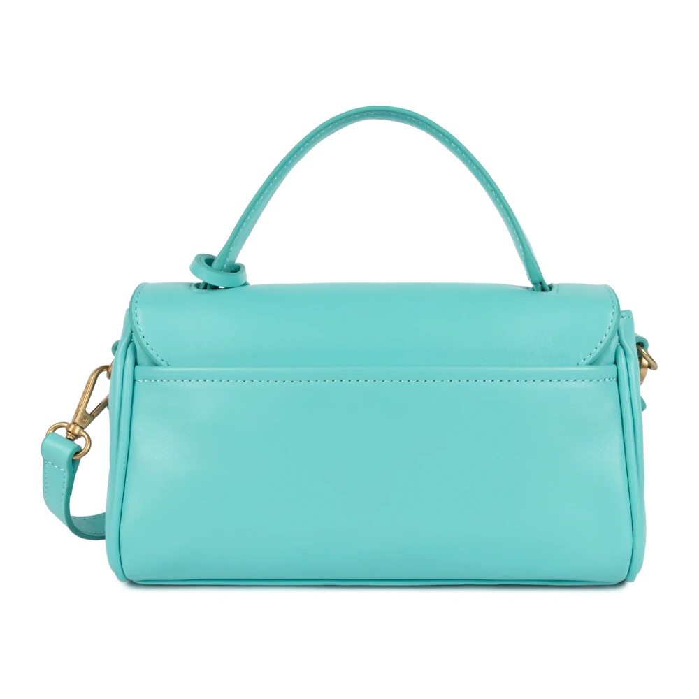 Lancaster Flap Handtas met Metalen Sluiting Blue Dames