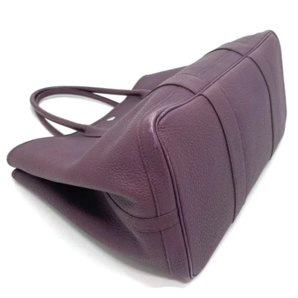 Hermès Vintage Pre-owned Leather handbags Purple Dames