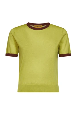 Rib-Trim Cashmere Tee
