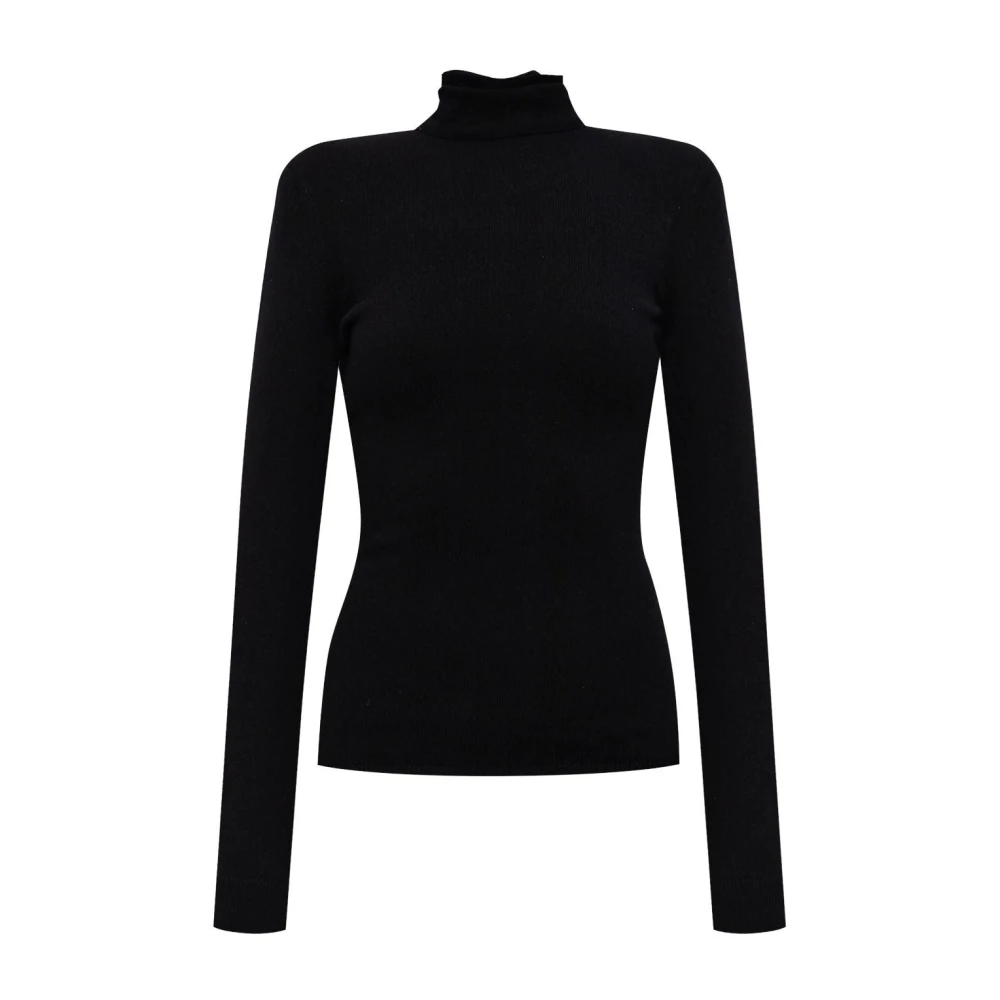 Givenchy Kasjmier Gebreide Trui met Hoge Hals Black Dames