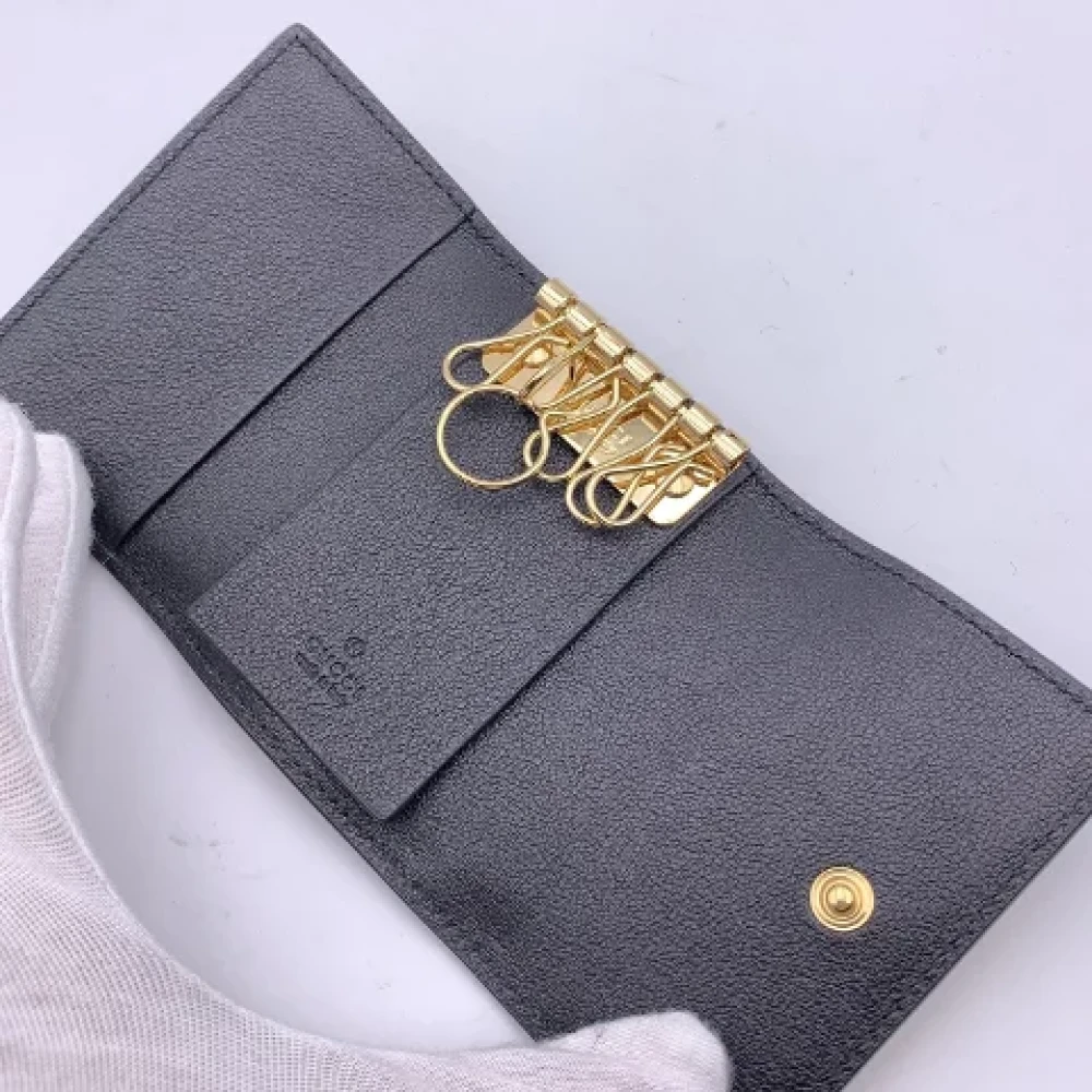 Gucci Vintage Pre-owned Leather key-holders Black Unisex