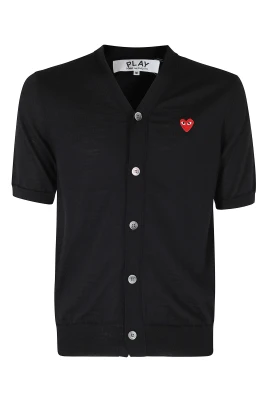 V Neck Cardigan Emblem