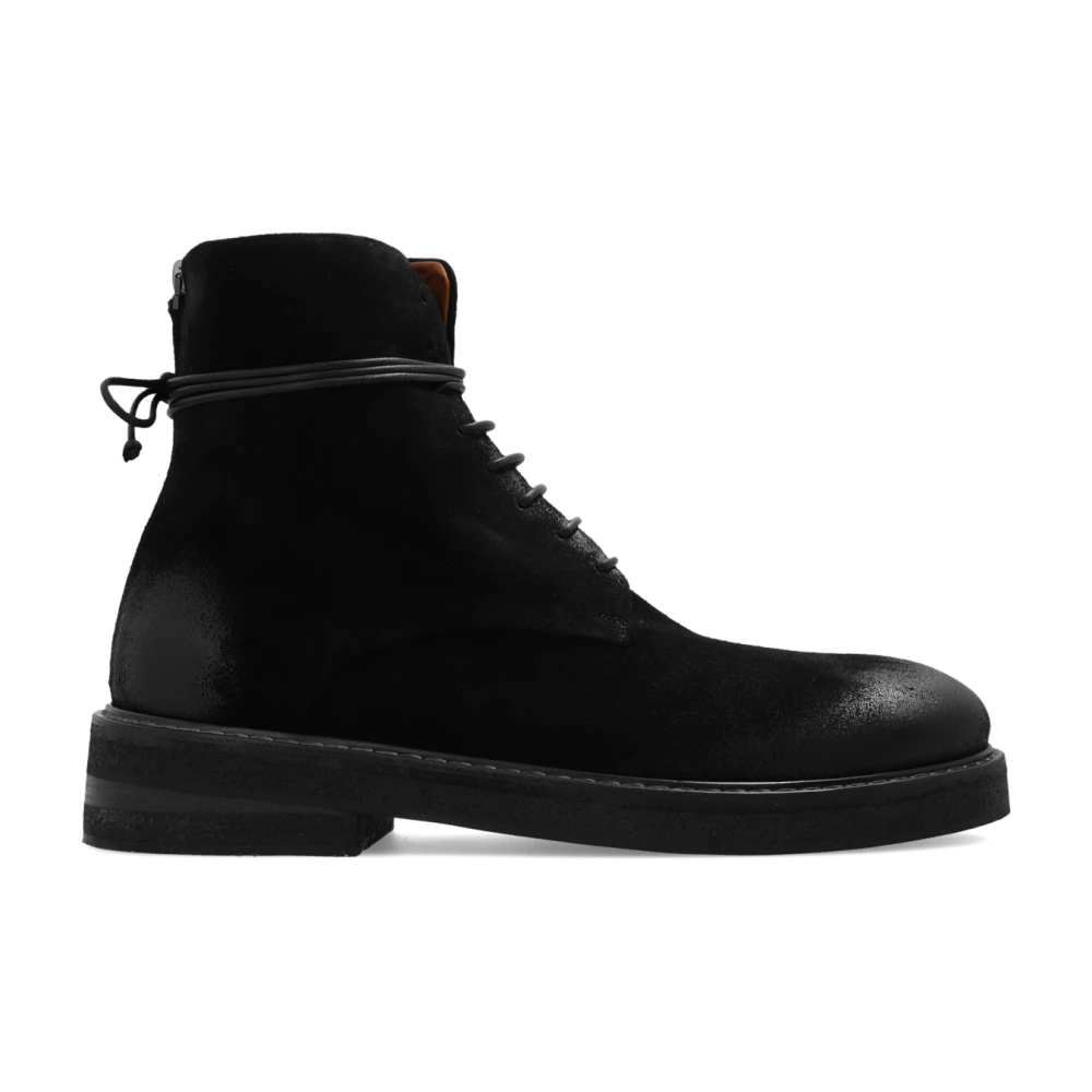 Marsell Men's Black ‘Parrucca’ Combat Boots - Lace-Up Boots - 12 Uk - Shoes