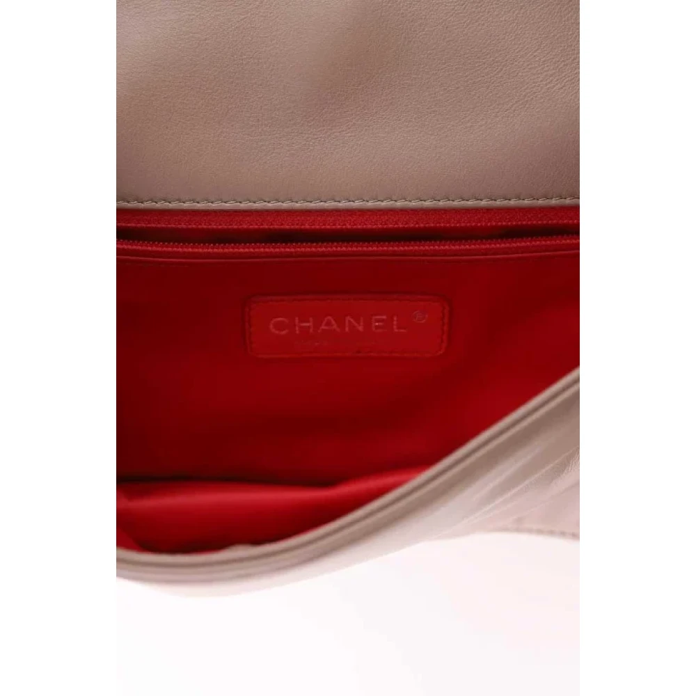 Chanel Vintage Pre-owned Leather chanel-bags Beige Dames