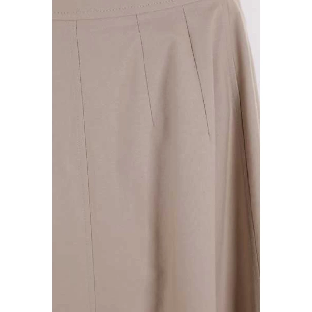 Chloé Beige Katoenen Midi Trapeze Rok Beige Dames