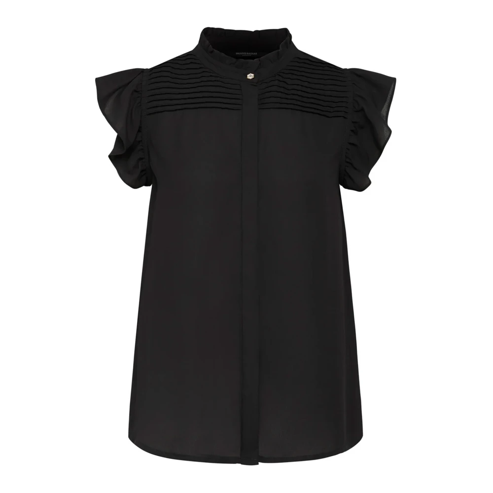 Bruuns Bazaar Zwarte CamillaBBNicole Shirt Black Dames