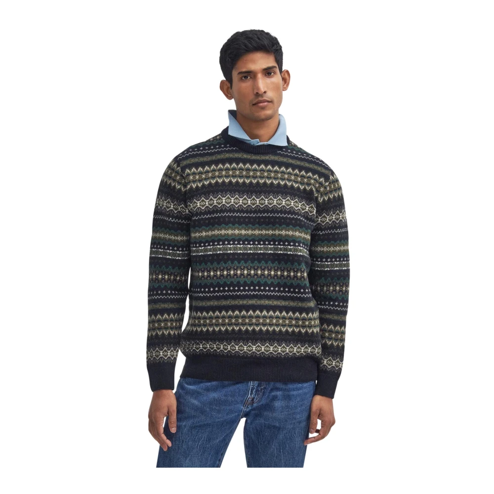 Barbour Zwarte heren trui Multicolor Heren