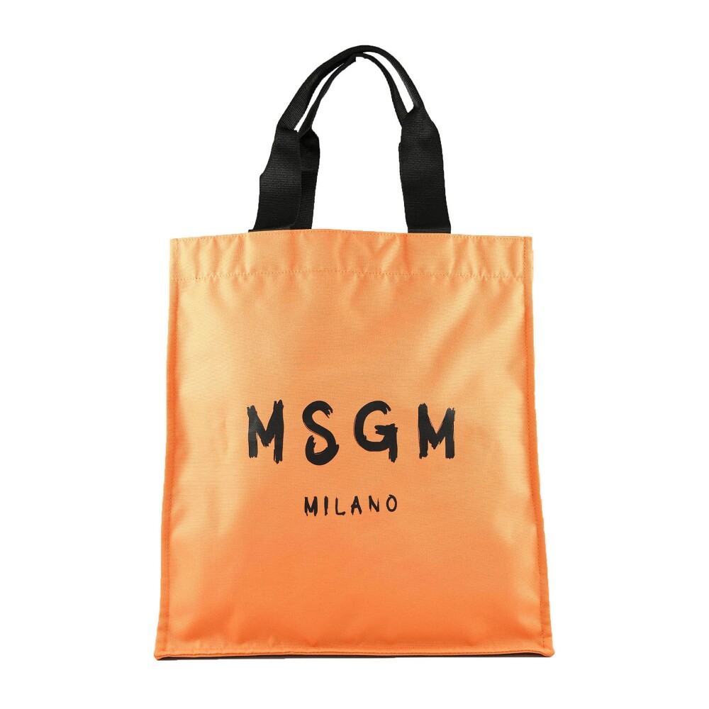 Sac Main Orange avec Sac de Rangement Signature MSGM Femme