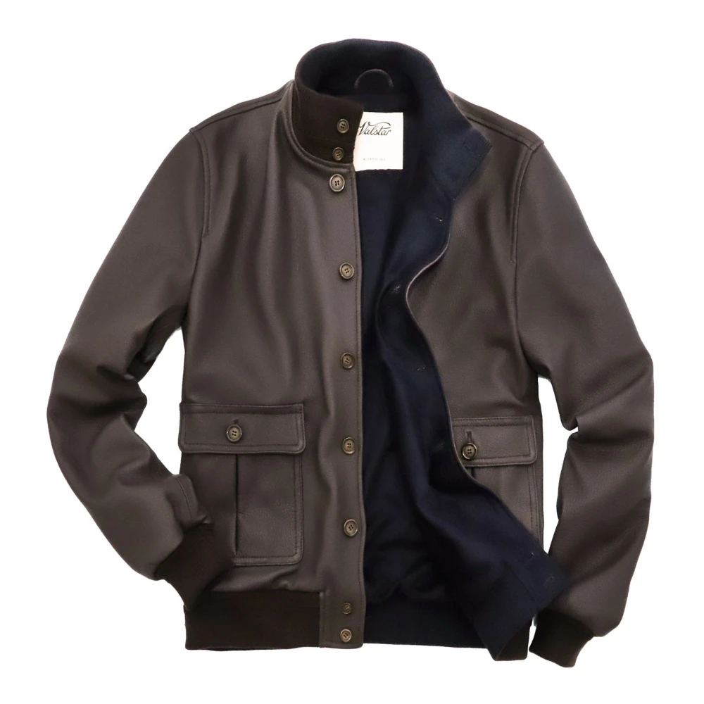 Valstar Men's Brown Leather Jackets, Xl, Valstarino Bomber