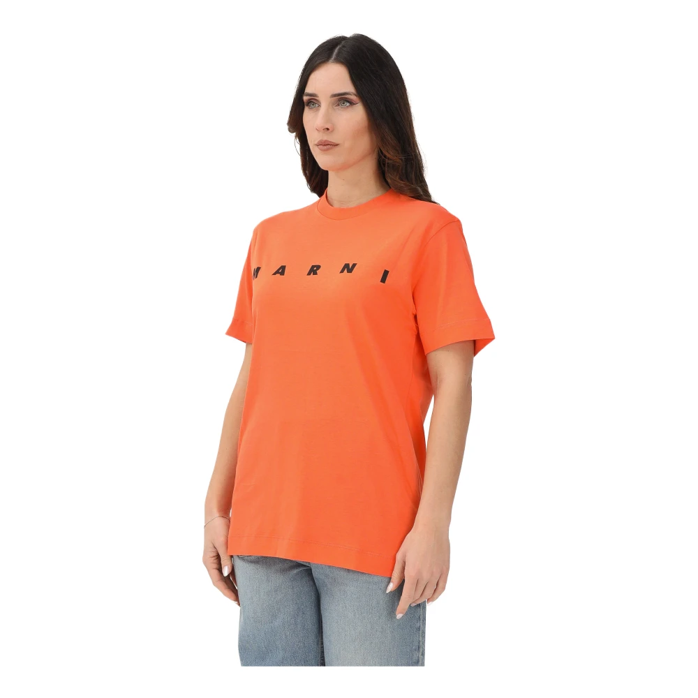 Marni Donna Arancione T-Shirt A Maniche Corte
