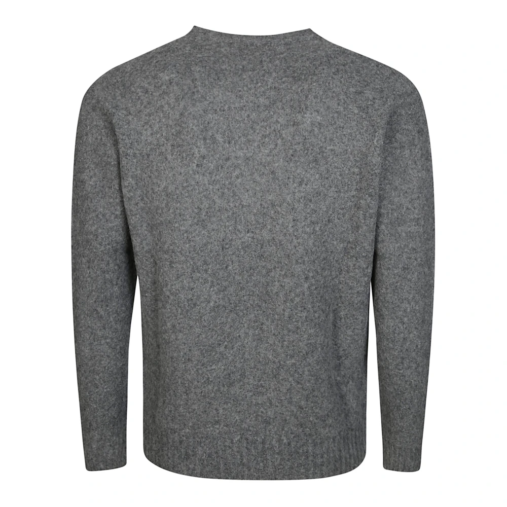 Drumohr Gestructureerd Crew Neck Shirt Gray Heren