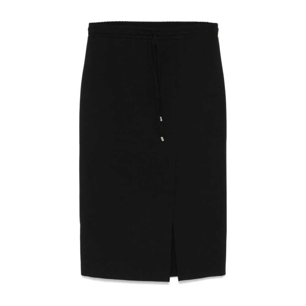 Ermanno Scervino Zwarte Rok met Stijl 00099 Black Dames