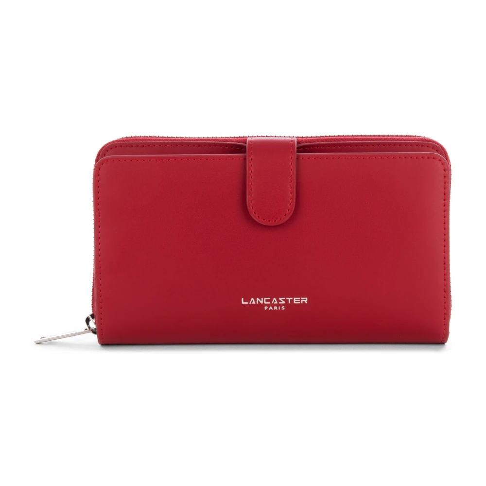 Lancaster Red Wallets & Cardholders, Unisex, One Size, Smooth Shoulder Companion With Snap Closure