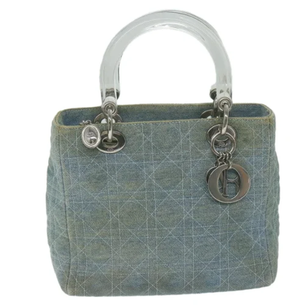Dior Vintage Pre-owned Denim handbags Blue Dames