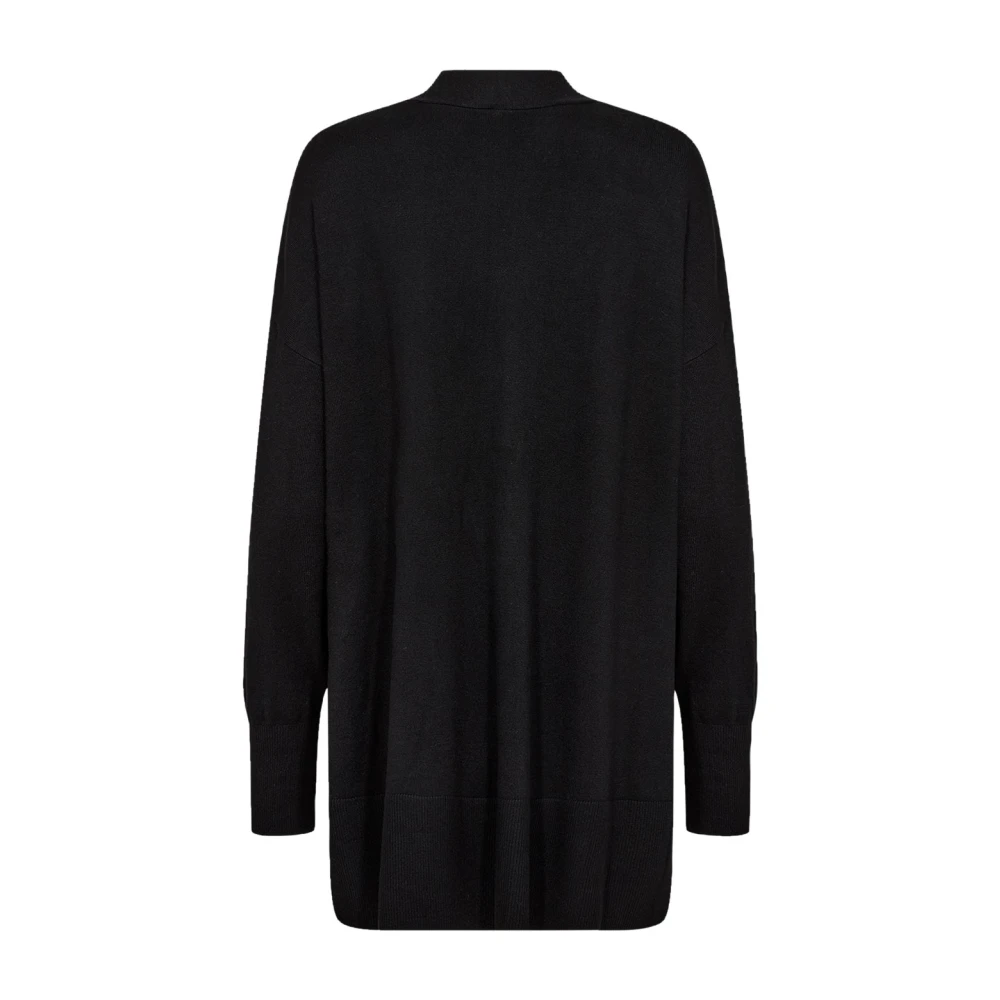 Soyaconcept Zwart V-hals Lang Vest met Zakken Black Dames
