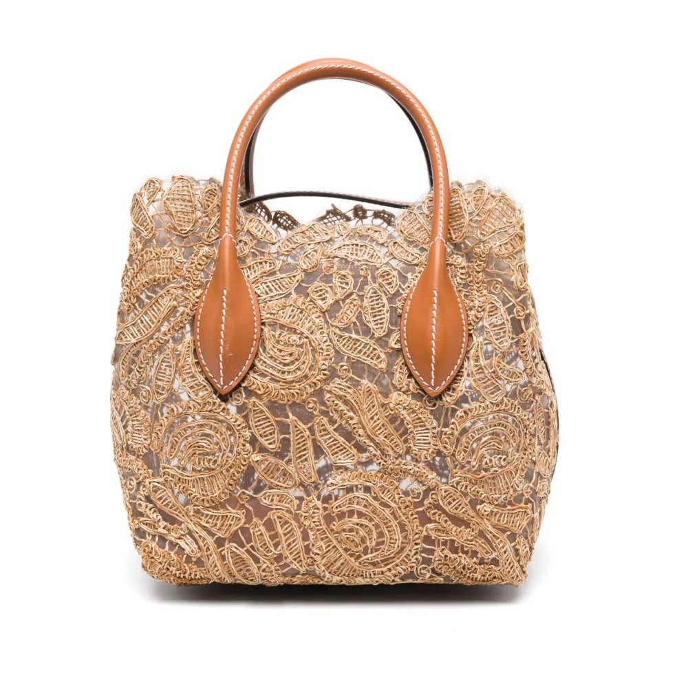 Ermanno Scervino Beige Shopper Tas voor Vrouwen Beige Dames