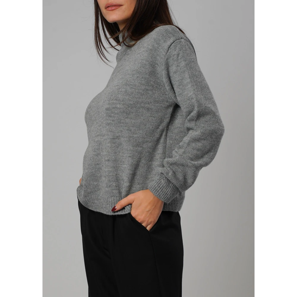 H2O Hoge hals wollen trui Gray Dames