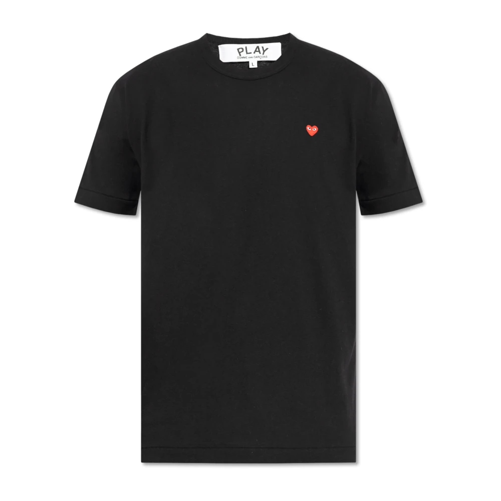 Comme des Garçons Play T-shirt met logo patch Black Heren