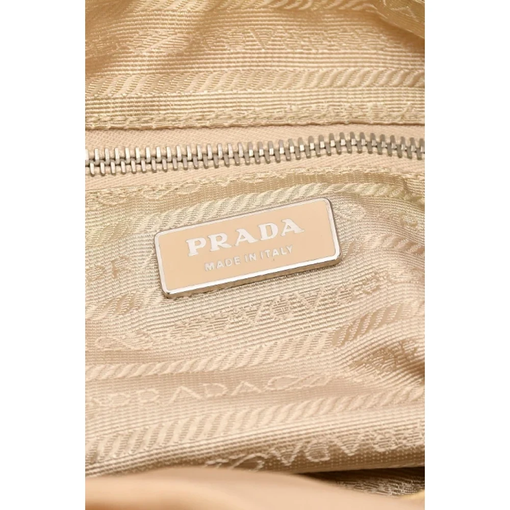 Prada Vintage Pre-owned Leather prada-bags Beige Dames