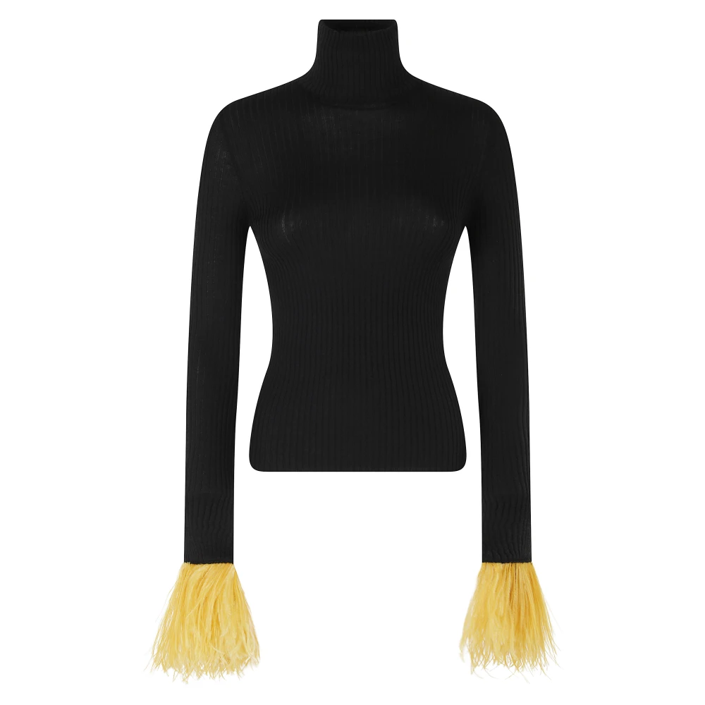 La Doublej Black Cashmere Knitwear, Female, S, High Kick Top