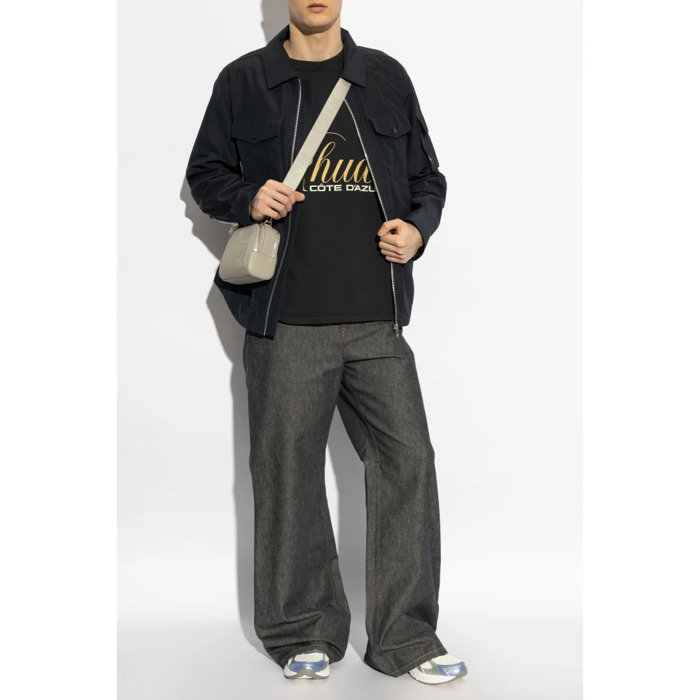 Rhude T-shirt met Logo Black Heren