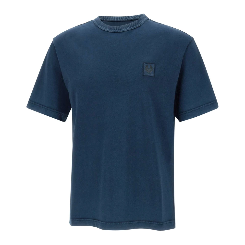 Belstaff Blauw Katoenen Hockley T-shirt met Logo Blue Heren